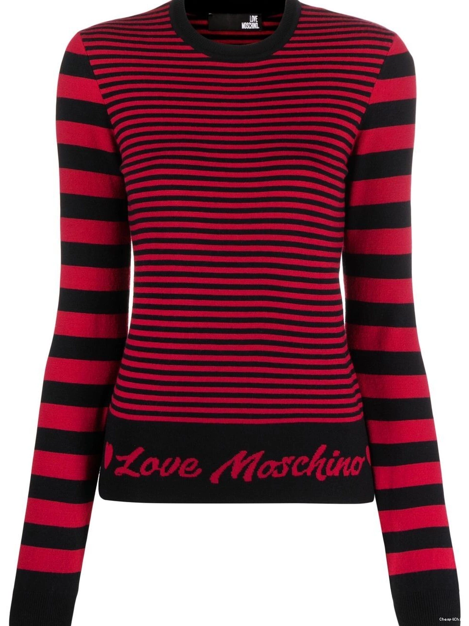 striped jumper intarsia-logo Women Moschino Love 0427